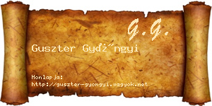 Guszter Gyöngyi névjegykártya