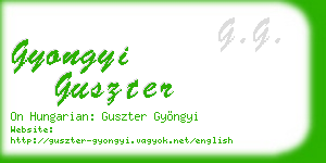 gyongyi guszter business card