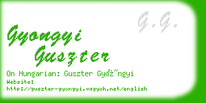 gyongyi guszter business card